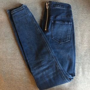 Alexander Wang High Waist Zip Up Skinny Jean